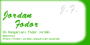 jordan fodor business card